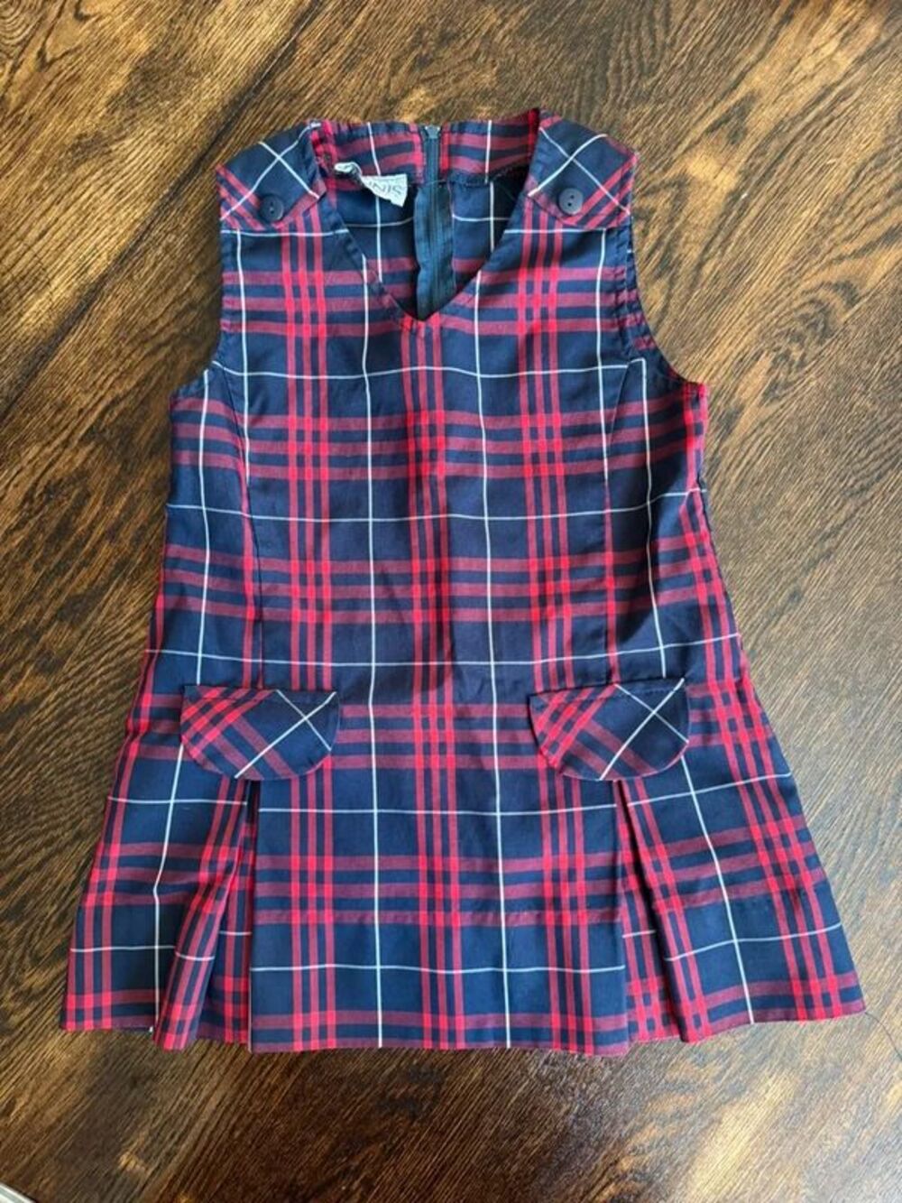 Vintage Made in USA Girls Dennis Plaid Dress